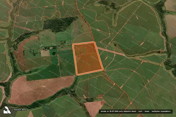 Imagem de satélite de Sitio Santa Lucia em NARANDIBA - SP