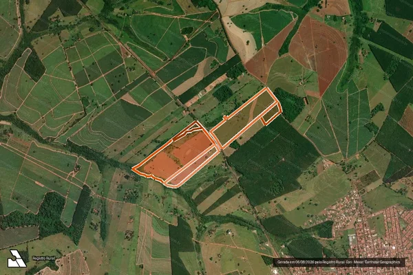 Imagem de satélite de Sitio Bom Pastor em PALESTINA - SP