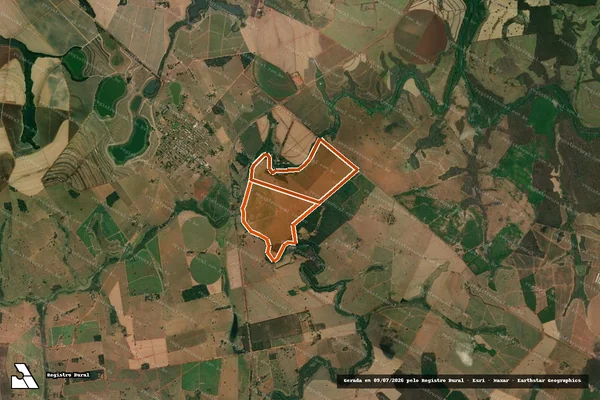 Imagem de satélite de FAZENDA MF em PALESTINA - SP