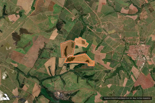 Imagem de satélite de FAZENDA FIGUEIRA em ARIRANHA - SP
