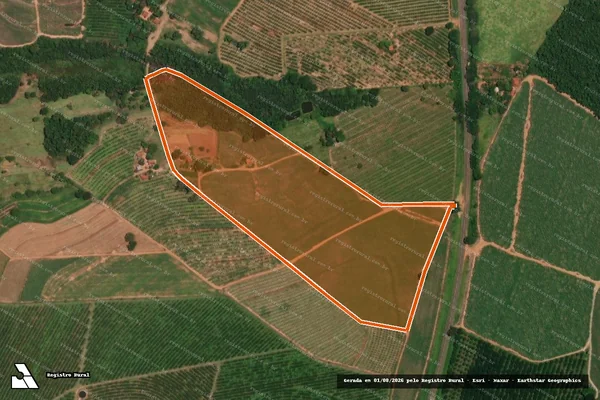 Imagem de satélite de Sitio Santa Rosa em ITAJOBI - SP