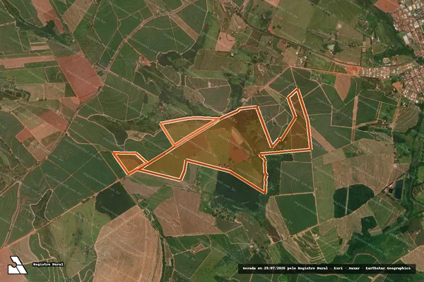 Imagem de satélite de Fazenda Jatay em ITAJOBI - SP