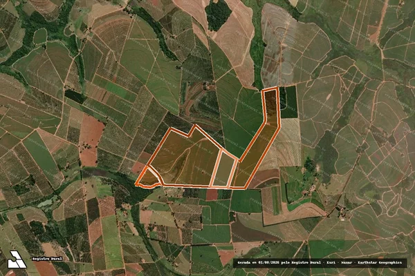 Imagem de satélite de SITIO BANZATO NESSO em ITAJOBI - SP