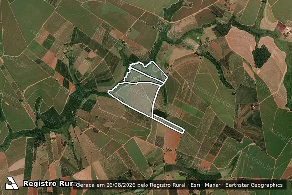 Imagem de satélite de Fazenda Agua Limpa Do Cervo em ITAJOBI - SP