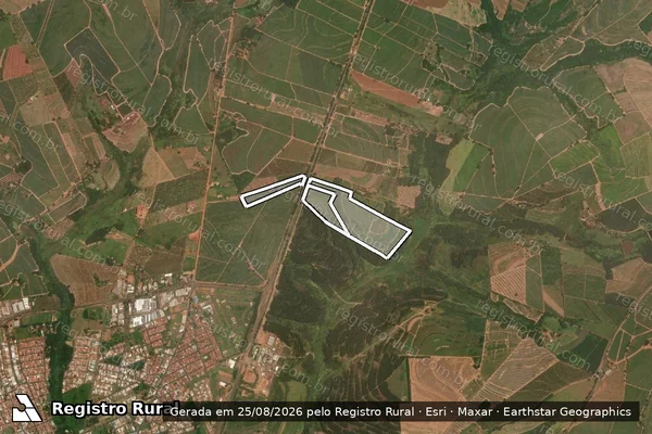 Imagem de satélite de Sitio Corrego Da Fruteira em ITAJOBI - SP