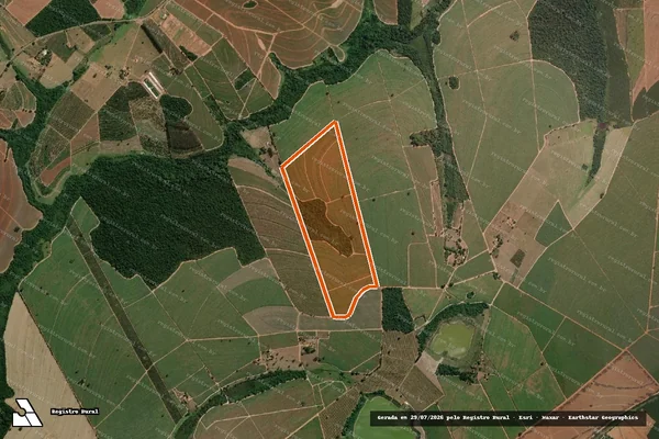 Imagem de satélite de SITIO SANTA AMELIA em ITAJOBI - SP
