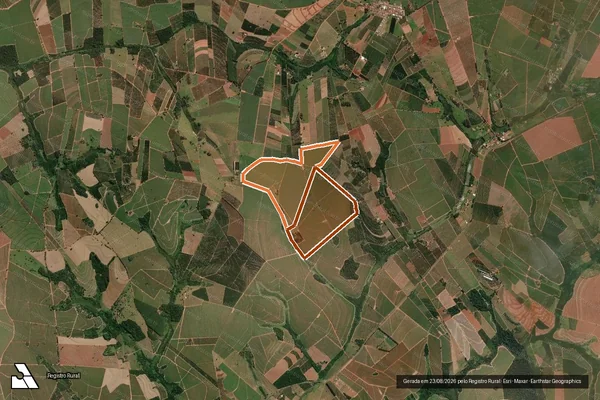 Imagem de satélite de FAZENDA SANTA CECILIA-GLEBA A em ITAJOBI - SP