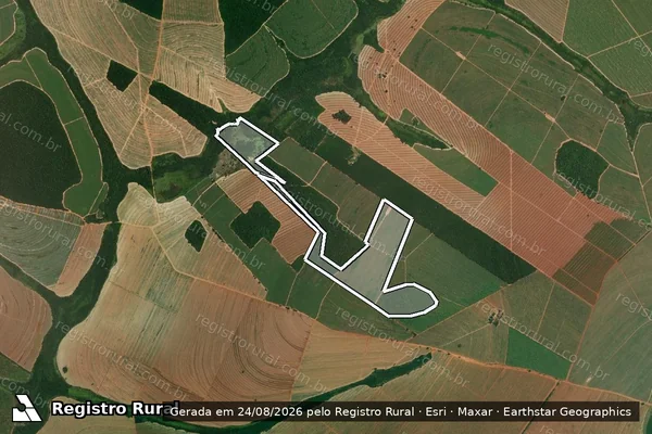Imagem de satélite de Fazenda das Palmeiras em ITAJOBI - SP
