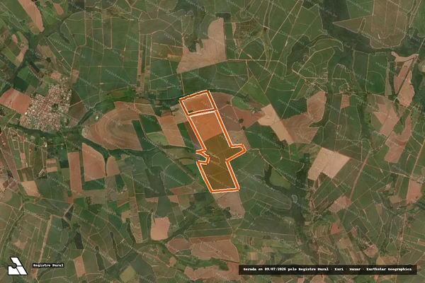 Imagem de satélite de Fazenda Bom Jardim em MARAPOAMA - SP