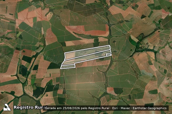 Imagem de satélite de FAZENDA TERRA RARA em ITAJOBI - SP