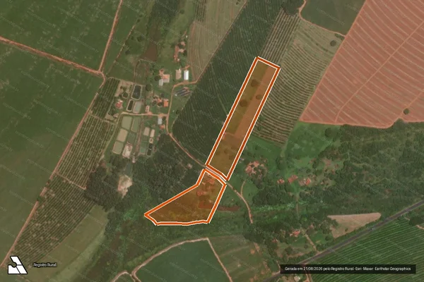 Imagem de satélite de SITIO SÃO RAFAEL em ITAJOBI - SP