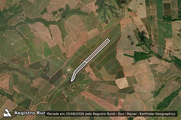 Imagem de satélite de SITIO LAGOA LIMPA em ITAJOBI - SP