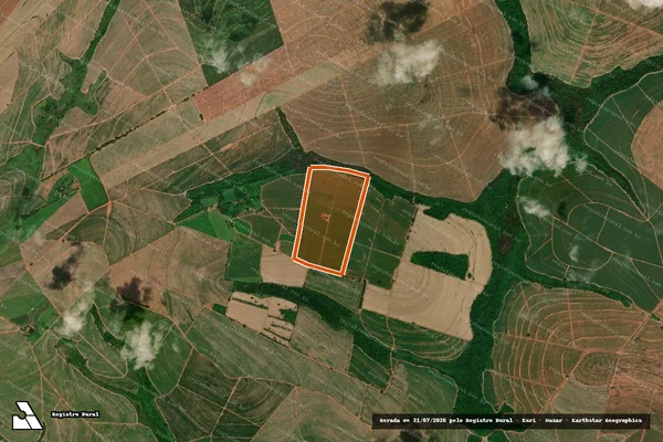 Imagem de satélite de SITIO SANTO REIS em ITAJOBI - SP