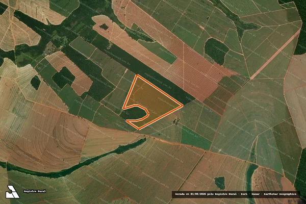 Imagem de satélite de SITIO PALMEIRAS em ITAJOBI - SP