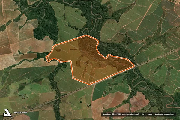 Imagem de satélite de FAZENDA SANTA ROSA DO AGUAPEI em IACRI - SP