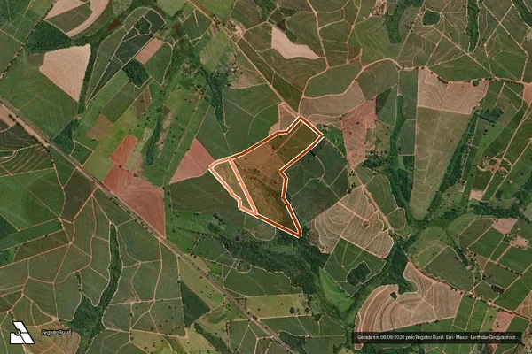 Imagem de satélite de SITIO SAO LUCAS em NOVO HORIZONTE - SP