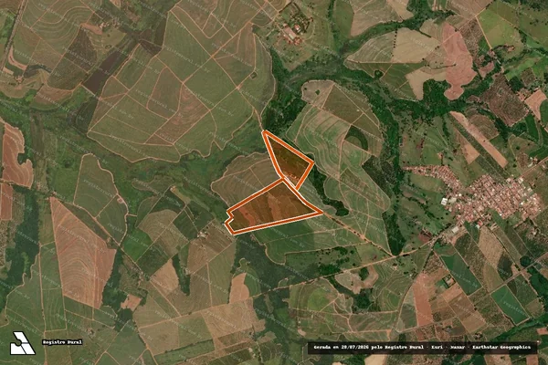 Imagem de satélite de Sitio Cubatao em PINDORAMA - SP