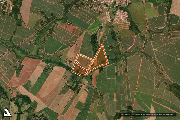 Imagem de satélite de Fazenda Santa Luzia em SANTA ADÉLIA - SP