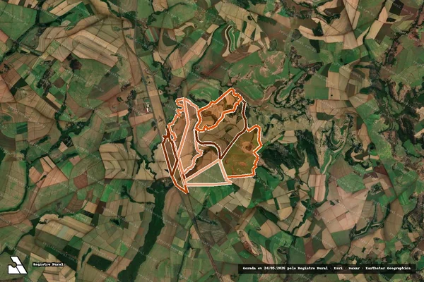 Imagem de satélite de Fazenda Santa Fé - Glebas I,II,III em JARDINÓPOLIS - SP