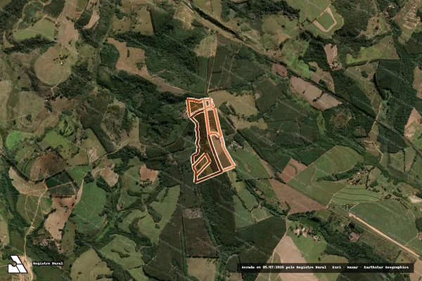 Imagem de satélite de SITIO RIO CLARO GLEBA C em SANTA RITA DO PASSA QUATRO - SP