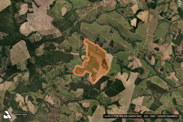 Imagem de satélite de FAZENDA BAUNILHA em SANTA ROSA DE VITERBO - SP