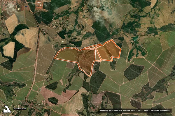 Imagem de satélite de Sitio Cachoeira Da Barra em CAJURU - SP