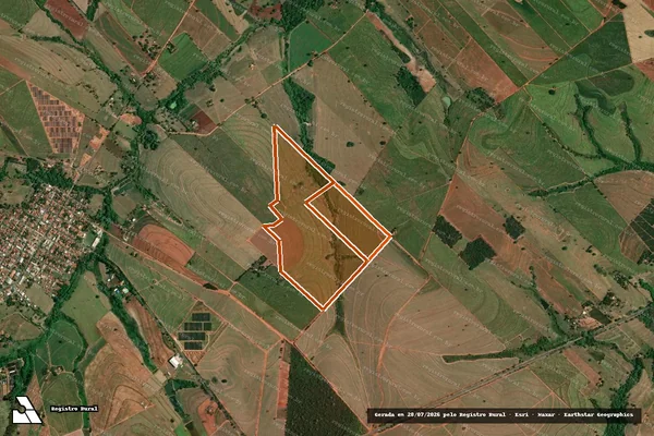 Imagem de satélite de Sitio Agua Limpa em BRAÚNA - SP