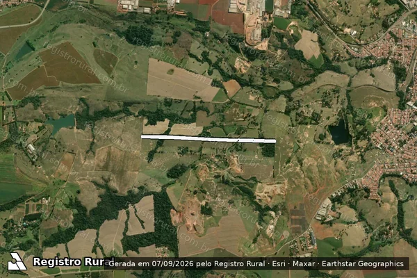 Imagem de satélite de Chacara Sun Shine em LARANJAL PAULISTA - SP