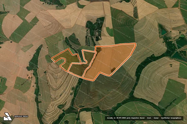 Imagem de satélite de FAZENDA SANTA MARIA em DOBRADA - SP