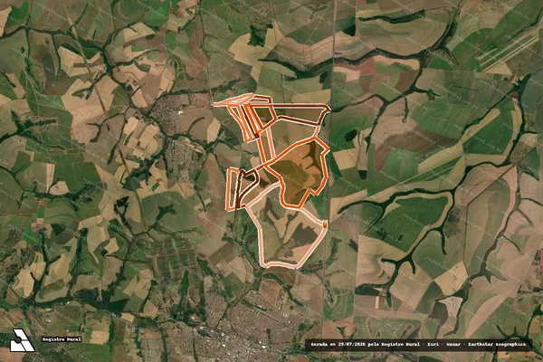 Imagem de satélite de FAZENDA PALMARES em DOBRADA - SP