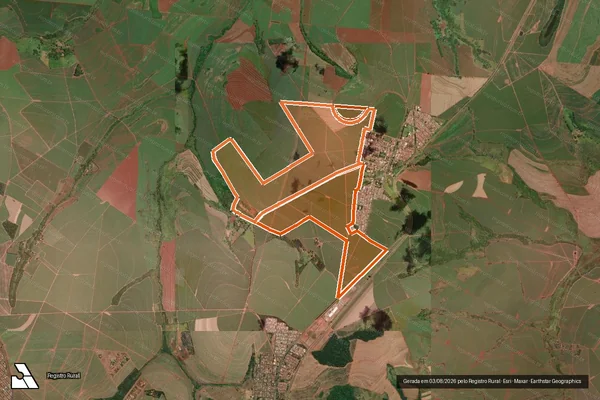 Imagem de satélite de Fazenda Contendas em SANTA LÚCIA - SP