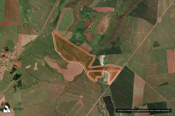 Imagem de satélite de Fazenda Fosca em SANTA LÚCIA - SP