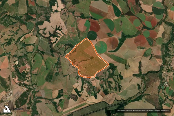 Imagem de satélite de FAZENDA POUSO ALEGRE em CASA BRANCA - SP