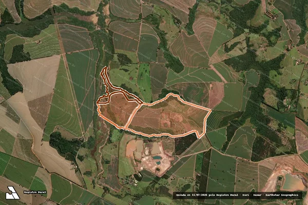 Imagem de satélite de Fazenda 3 Rios em Santa Cruz da Conceição - SP