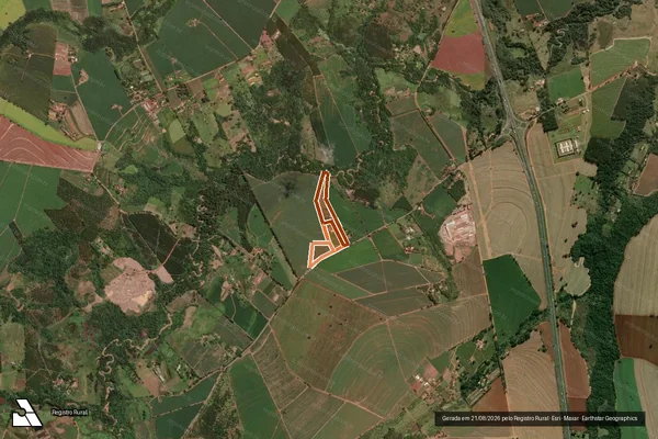 Imagem de satélite de SITIO SANTA LUZIA GLEBA 2 em SANTA CRUZ DA CONCEIÇÃO - SP