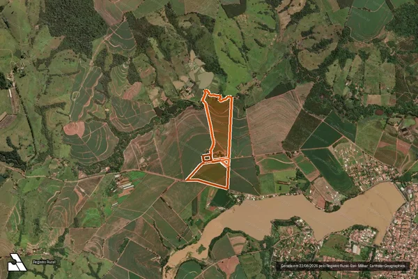 Imagem de satélite de Fazenda Santa Candida em SANTA CRUZ DA CONCEIÇÃO - SP