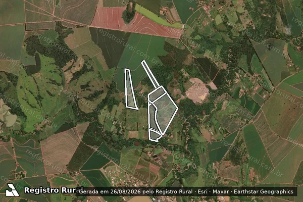 Imagem de satélite de FAZENDA SANTA ROSA em SANTA CRUZ DA CONCEIÇÃO - SP