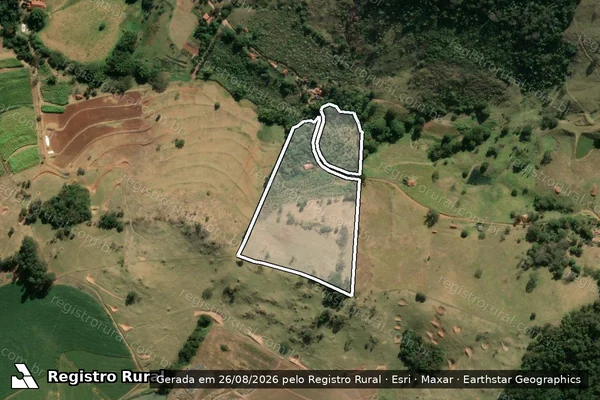 Imagem de satélite de SITIO BOQUEIRÃO GLEBAS A - B em VARGEM GRANDE DO SUL - SP