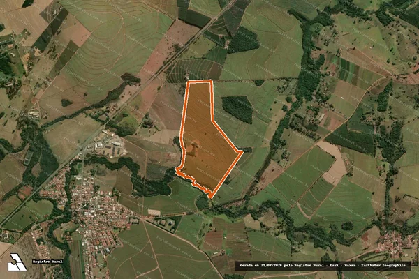 Imagem de satélite de FAZENDA PRATA em PRATÂNIA - SP