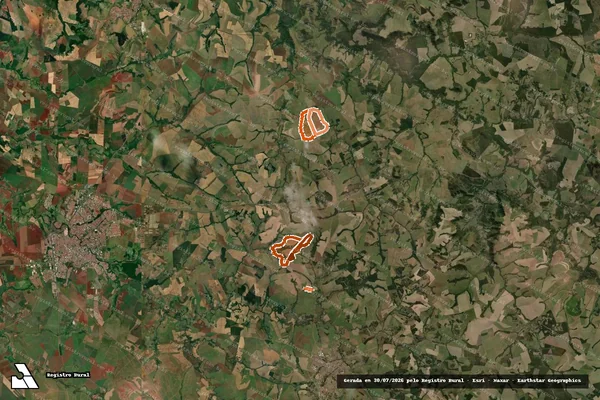 Imagem de satélite de FAZENDA SANTANA DO MATAO em DOIS CÓRREGOS - SP