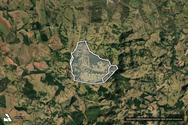 Imagem de satélite de Fazenda Aguas Claras Do Bairral em ITAPIRA - SP
