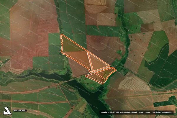 Imagem de satélite de Fazenda Agua Do Atalho em RANCHARIA - SP