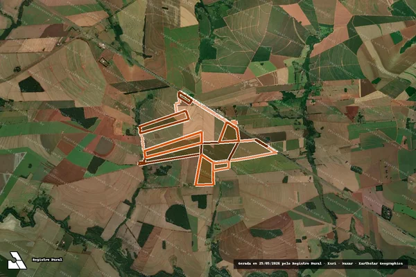 Imagem de satélite de FAZENDA RENATO em MARACAÍ - SP