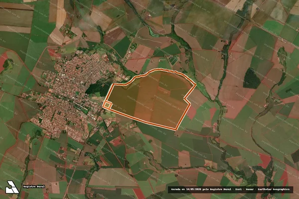 Imagem de satélite de Fazenda São Sebastião em PALMITAL - SP