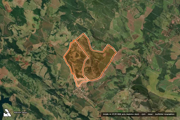 Imagem de satélite de FAZENDA LAGOA em TIMBURI - SP