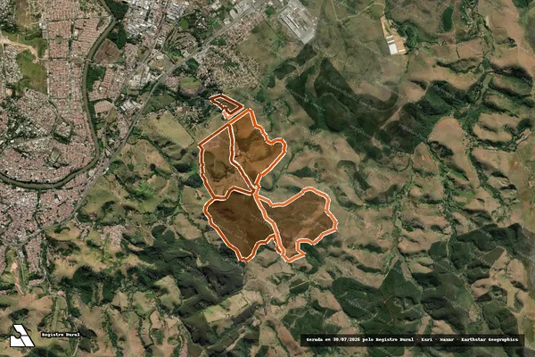 Imagem de satélite de FAZENDA AMERICANA GLEBAS 1 - 2 - 3 em GUARATINGUETÁ - SP
