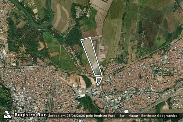 Imagem de satélite de Fazenda Sao Joao Gleba 3 em SÃO JOSÉ DOS CAMPOS - SP