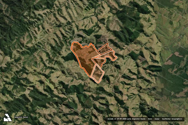 Imagem de satélite de FAZENDA SAMAMBAIA em REDENÇÃO DA SERRA - SP