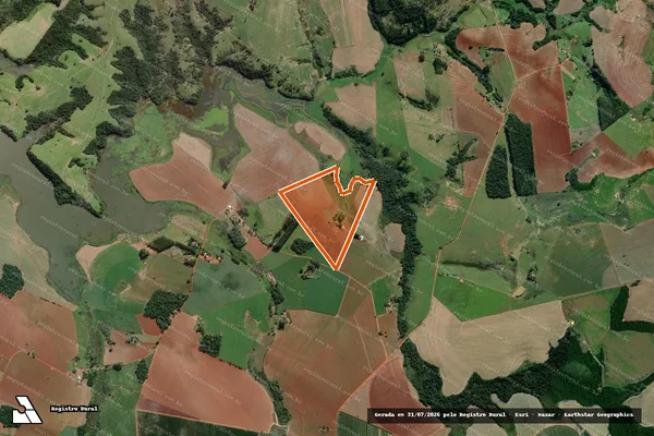 Imagem de satélite de SITIO SANTA LUZIA em ITAPORANGA - SP