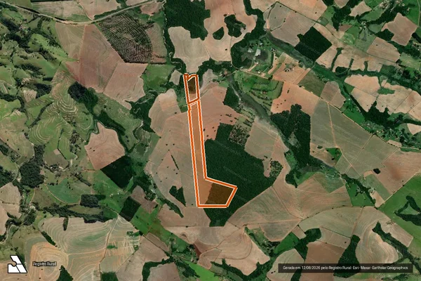 Imagem de satélite de SITIO SAO BENEDITO em ITAPORANGA - SP